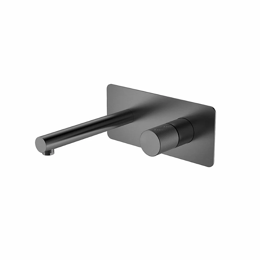 Смеситель для раковины Boheme Stick 125-GM.4 оружейная сталь матовая/ручка SPIRALE