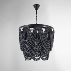 Подвесная Люстра Amelia Wood Bead Chandelier By Imperiumloft
