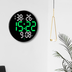 Часы настенные LED Wall Clock DS-3813L Green (пульт)