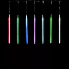 Гирлянда Тающие сосульки 10*0.5 м., 24V., 600 разноцветных LED ламп, коннектор, черный ПВХ, LTC (CCL600-10-1M)