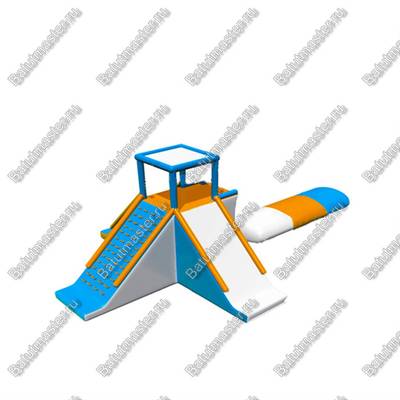 Катапульта Блоб с вышкой «Водный экстрим» 10×8×5 м, блоб 7×2 м