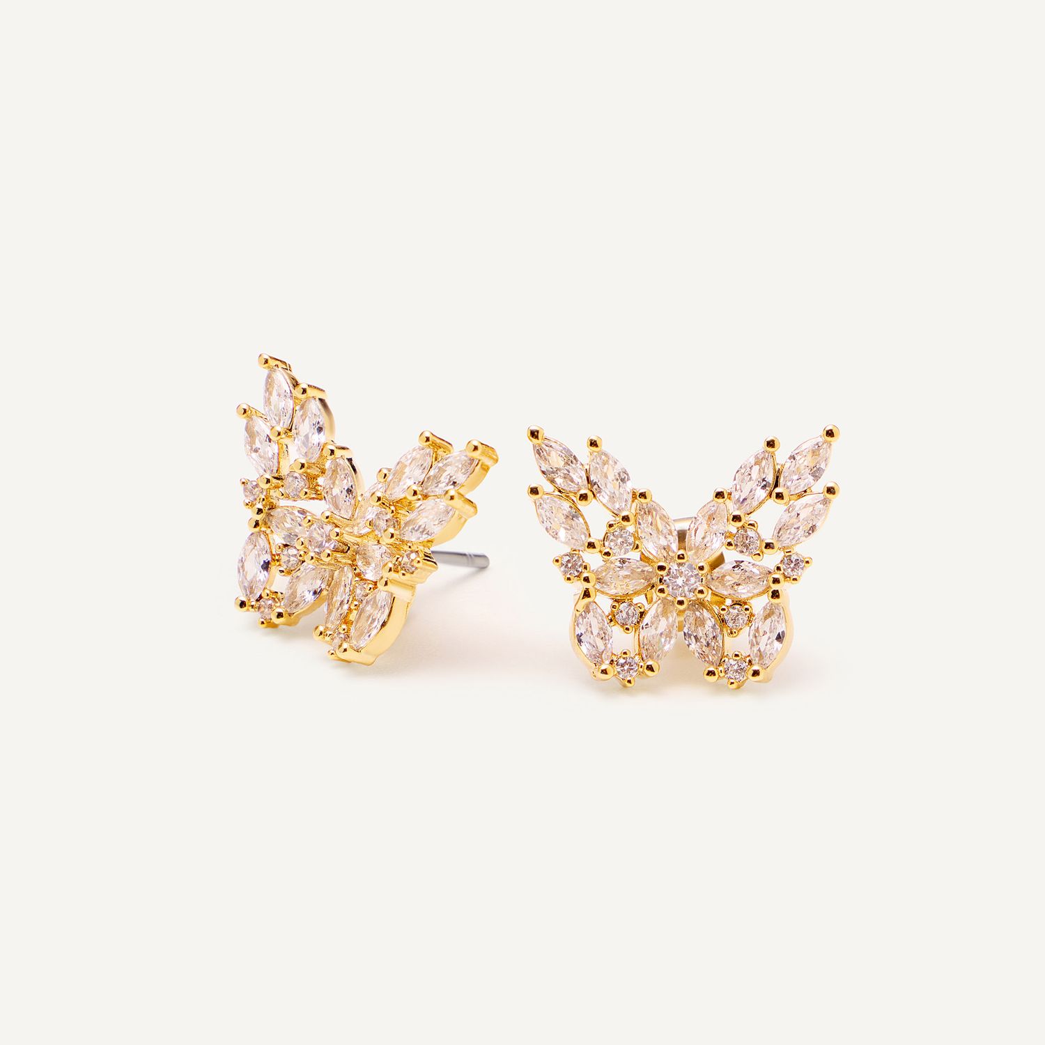 Серьги Butterfly Studs Earrings - Gold