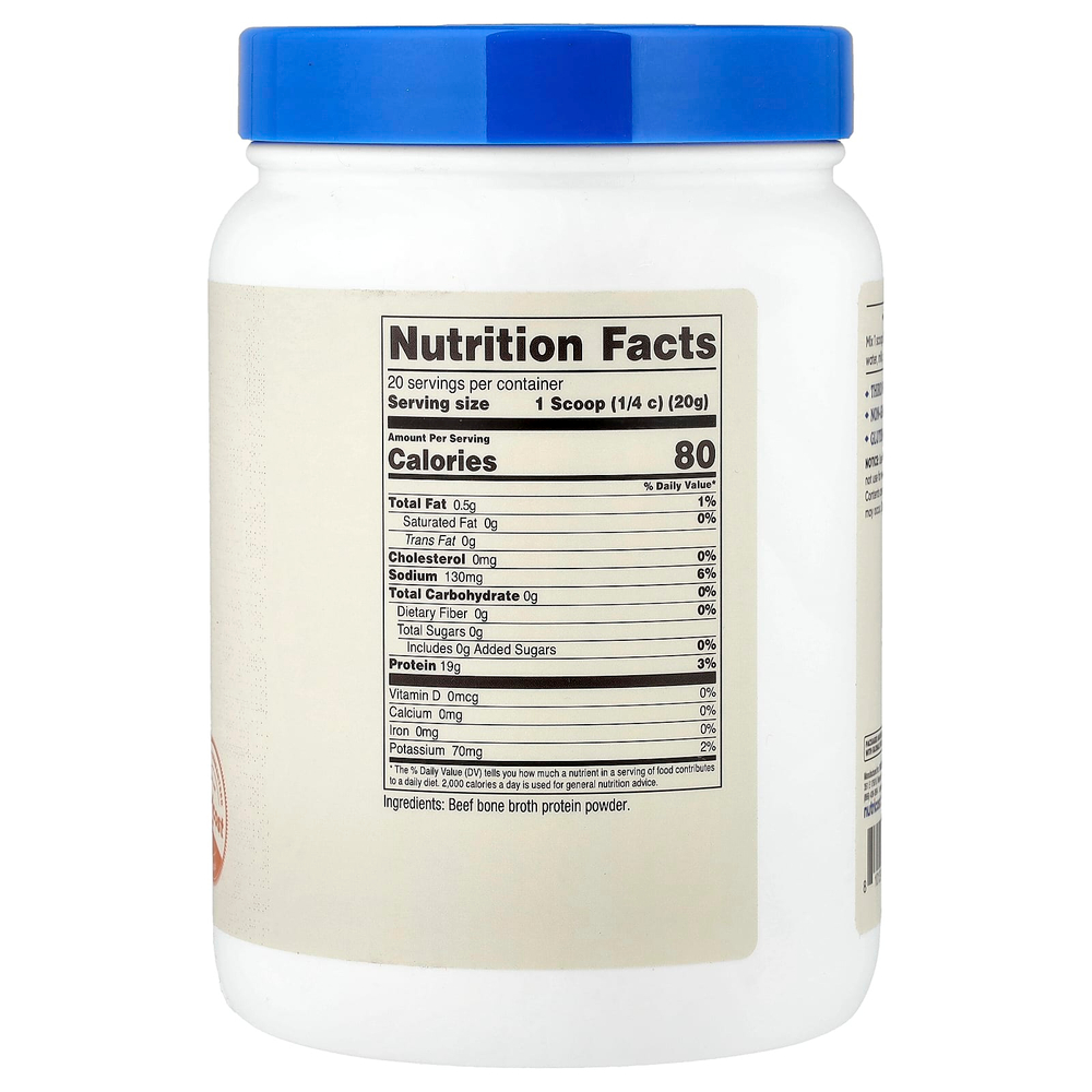 Nutricost, Протеин Bone Broth, без добавок, 400 г (14,3 унции)