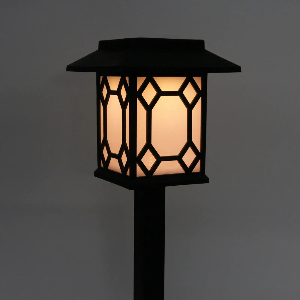 Фонарь садовый «Световой поток» 19,5*13,5 см (h-40 см), на солнечной батарее (свечение теплый белый) 9 LED