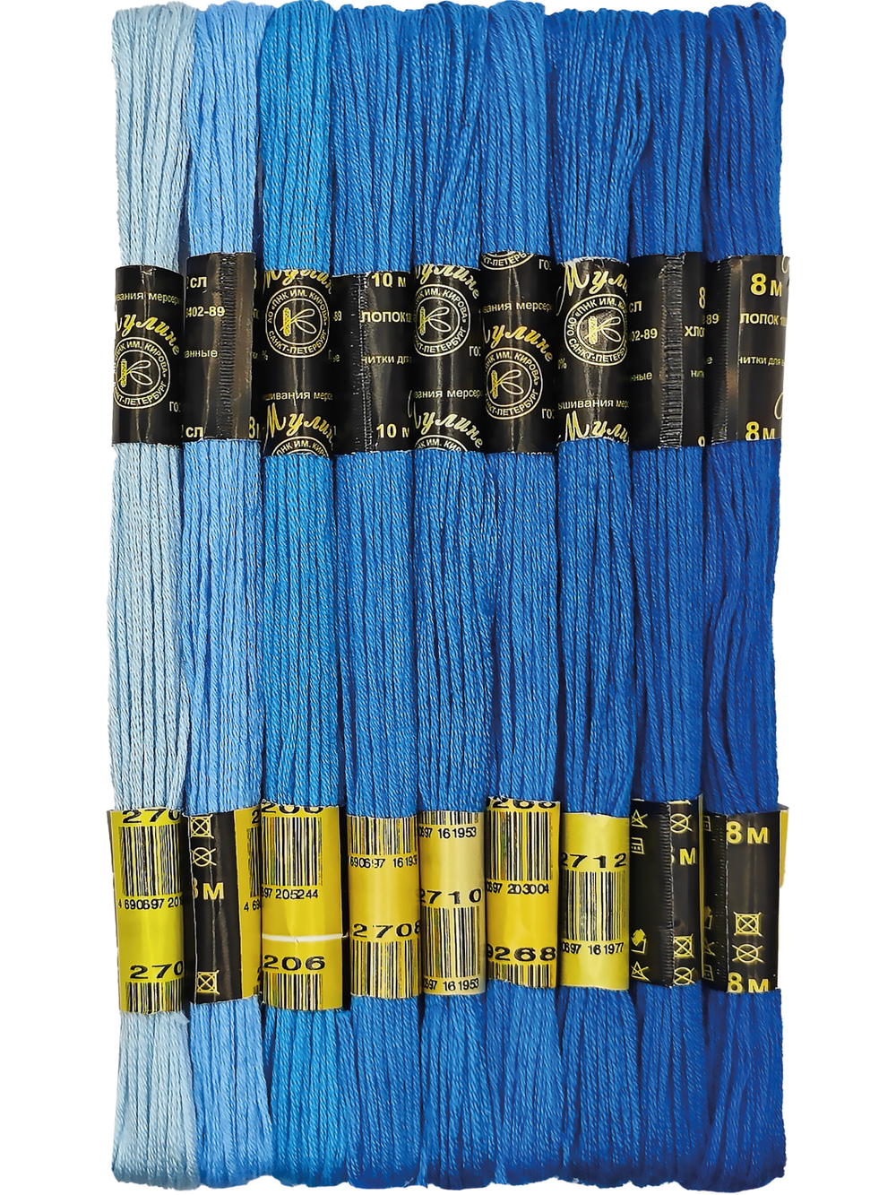 Наборы ниток мулине для вышивания ПНК Киров 9 шт.