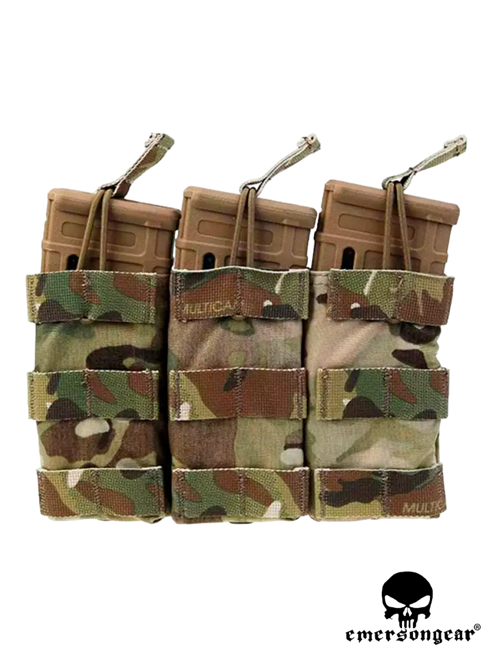 Отрытый подсумок для 3 магазинов EmersonGear Modular Triple Open Top Magazine Pouch (EM6355). Мультикам