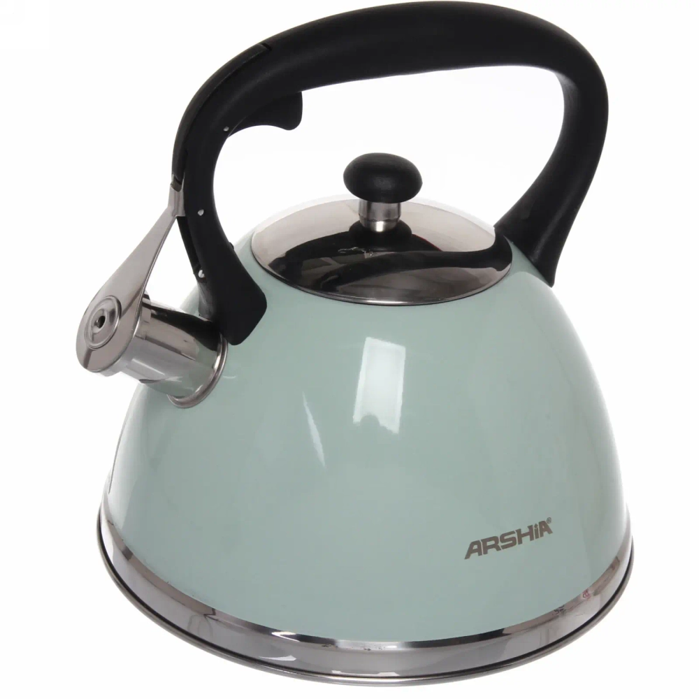 Чайник из нержавеющей стали 3л «ARCHIA» со свистком, мятный