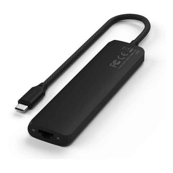 Адаптер Satechi 7-in-1 USB-C Slim Multiport Adapter with Ethernet (ST-P7SK) Black
