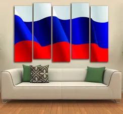 Модульная картина "Государственный флаг Российской Федерации"