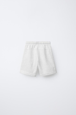 ZARA ОДНОТОННЫЕ ШОРТЫ, СЕРЫЙ МЕЛАНЖ