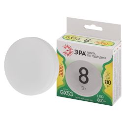Лампа светодиодная ЭРА GREEN LINE LED GX-8W-830-GX53 GL GX53 8 Вт таблетка теплый свет | Лампы cветодиодные Плоские (GX)