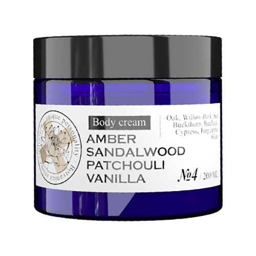 Парфюмированный крем для тела №4 Амбра, Сандал, Пачули, Ваниль Maniac Gourmet Body Cream 200мл