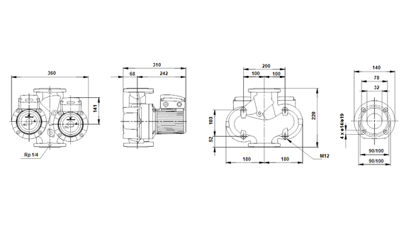 Grundfos UPSD 32-60 F 1x230B с реле