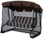 Качели садовые 3-х местные Алабама 200х120см h164см, стойка d48мм, сталь, тент: полиэстер 180г, YN82