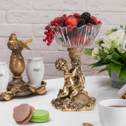 Фруктовница-конфетница Эдем Бронза