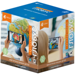 Глобус физико-политический рельефный Globen, 25см, интерактивный, с подсветкой от батареек на круглой