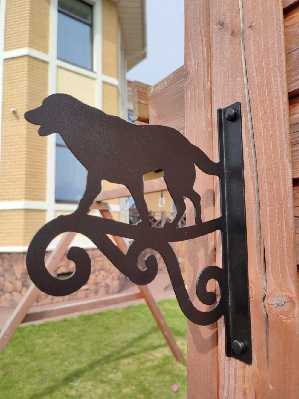 Кронштейн для кашпо Собачка, держатель для фонаря, кашпо подвесное