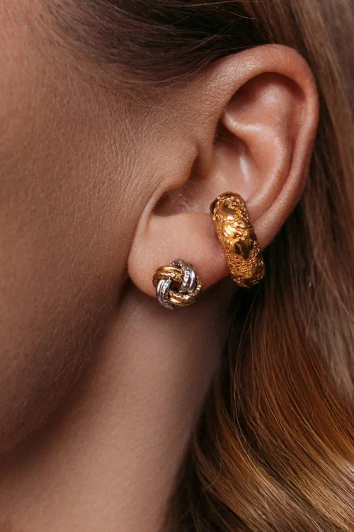 Кафф "Кружевной бублик" в золочении