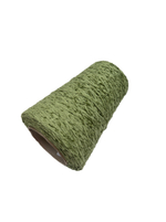 Пряжа на бобине 200г -100% натуральный шелк велюр (Италия) 100г-610м папортниково-зеленый