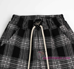 теплые брюки клетка манжеты на резинке плис 4861