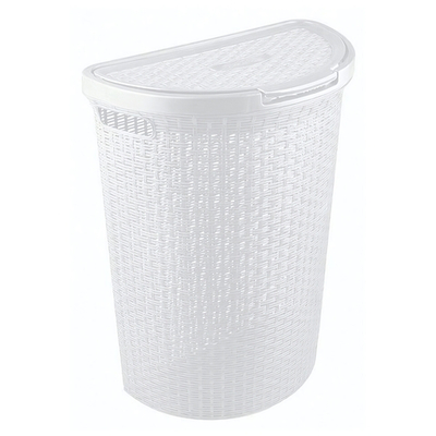 Корзина для белья "eco style" 45л 460х265х610 мм (белый)