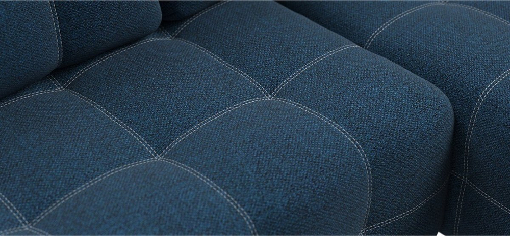 Угловой диван Денди Рогожка Мальмо синий