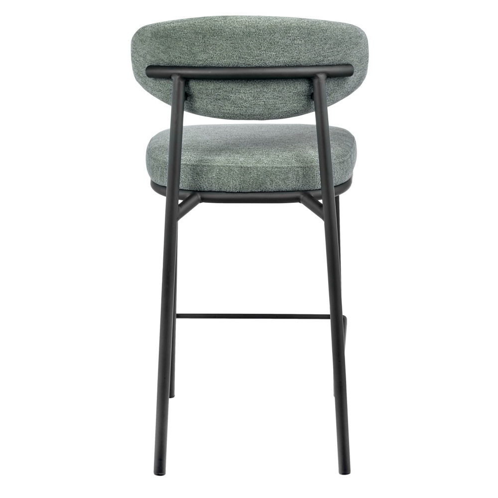 Стул полубарный Lucas 2 шалфей шенилл с чёрными ножками