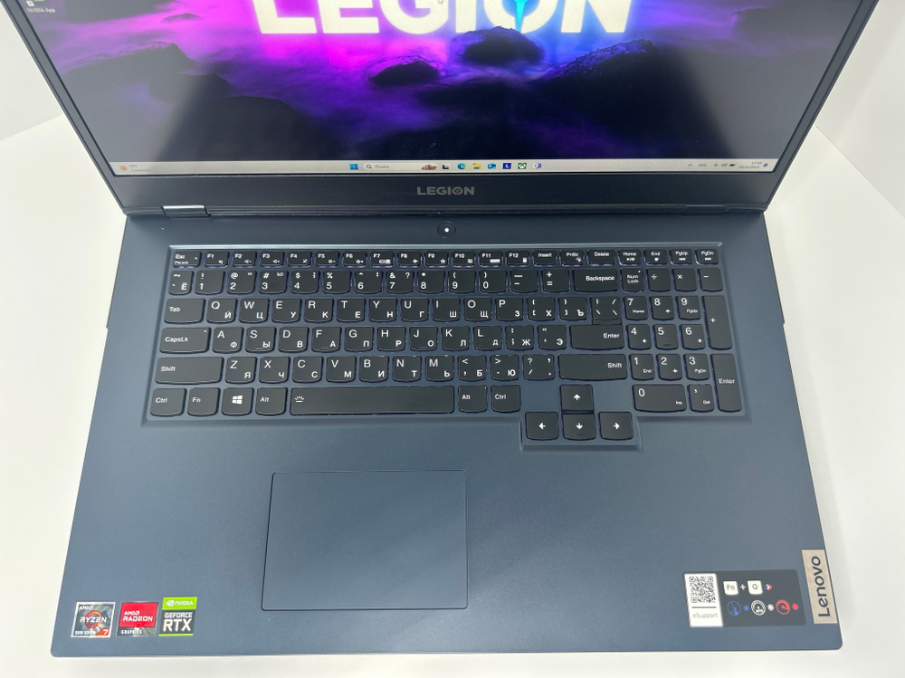 Ноутбук игровой Lenovo Legion 5 17ACH6H (82JY000DRU) 17.3"/AMD Ryzen 7 5800H/RAM 16GB/SSD 512GB/GeForce RTX 3070 8GB/1920*1080/IPS 144 Hz/Windows 10/Подсветка кл-ры: LED/черный. Состояние: B1