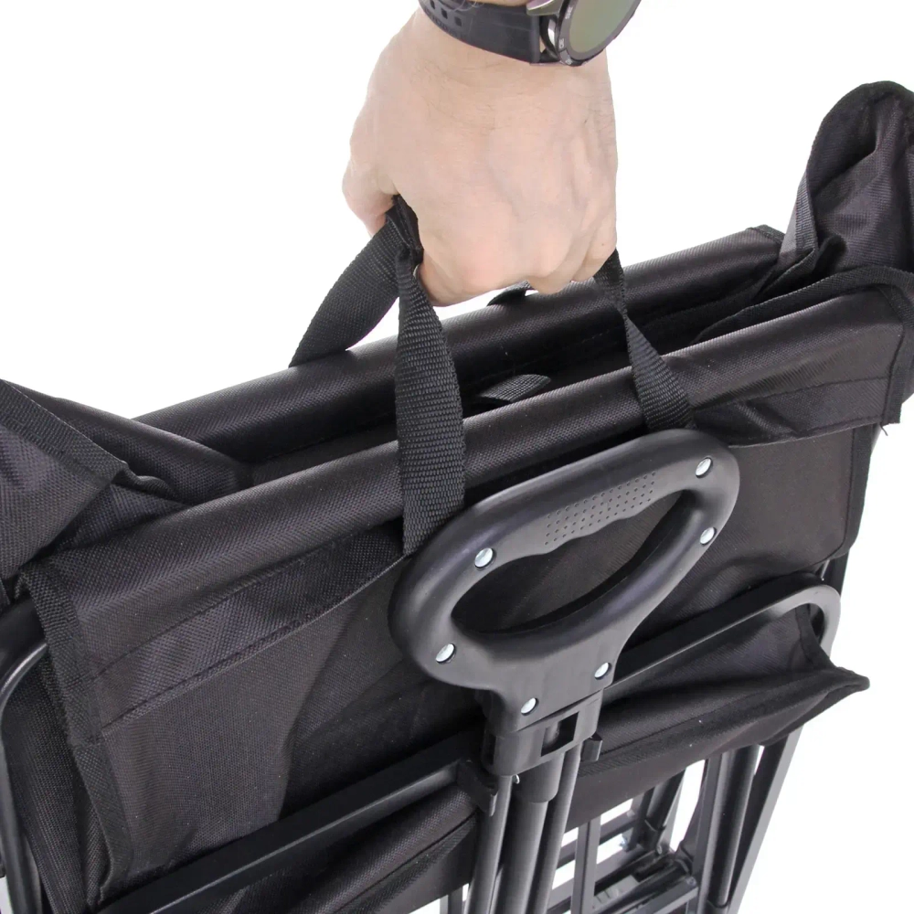 Тележка садовая складная 4 колеса 94*53*54/99см. черная