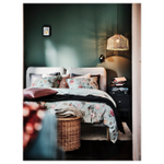 Настенный светильник IKEA KAPPELAND / HEMMA (КАППЕЛАНД / ХЕММА), Ротанг / Черный, 46х31 см