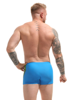 Мужские пляжные боксеры с принтом по бокам (Размер: XXL) (Цвет: темно-синий)