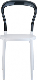 Стул пластиковый Siesta Contract Mr Bobo, белый, черный