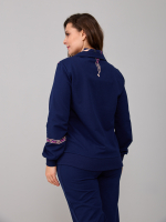 Костюм с брюками КБ-384/синий-цепи