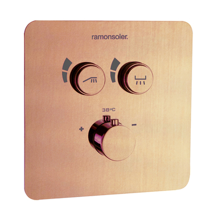 Встраиваемый термостатический смеситель для душа на 2 выхода RS SMART 85T201SCUC медь