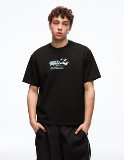 BERSHKA Футболка свободного кроя «Fast & Furious», черный