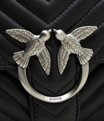 Кожаная сумка-мессенджер love lady puff classic Pinko - черный(100043 A0GK)