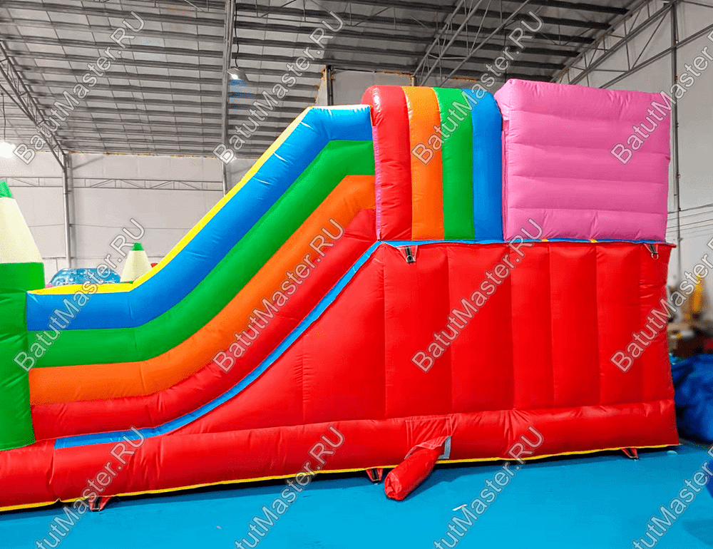 Надувная полоса препятствий "Коробка с карандашами"