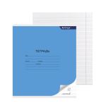 Тетрадь 12л., узкая линия, Alingar, скрепка, блок офсет, 100% белизна, мелованный картон (стандарт), "Mix Bright"