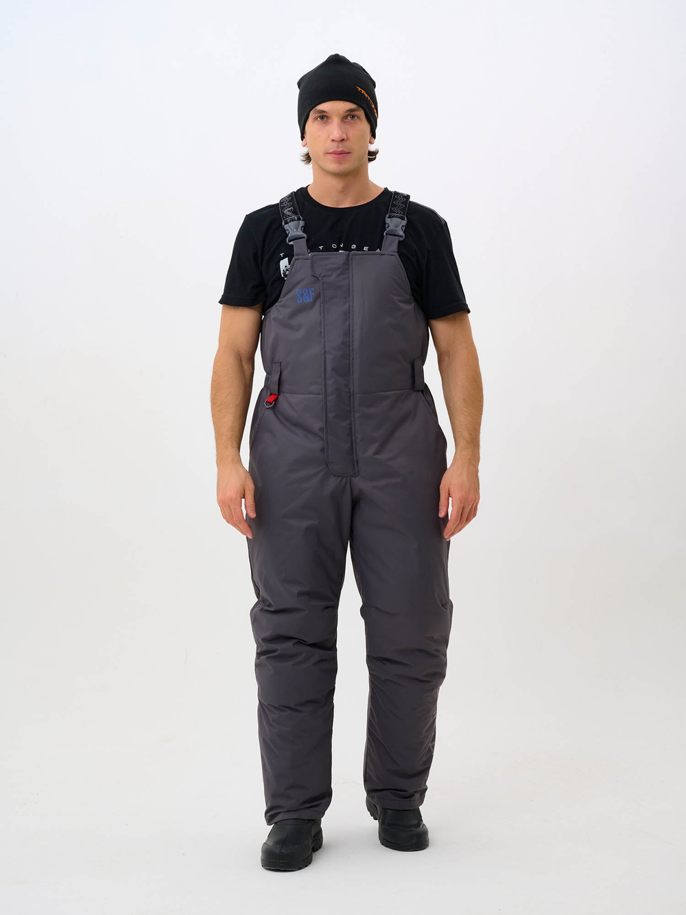 Костюм поплавок "SKIF (Таслан) (-40)", полукомбинезон, Серо-Красный