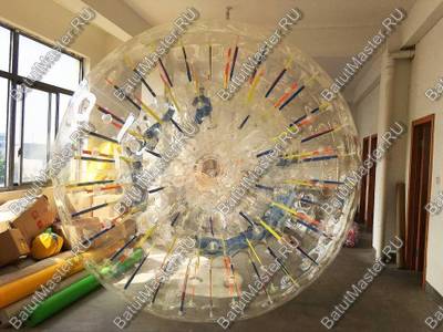 Светящийся зорб "Neo" ПВХ, усиленные сиденья, диаметр 2.8 м