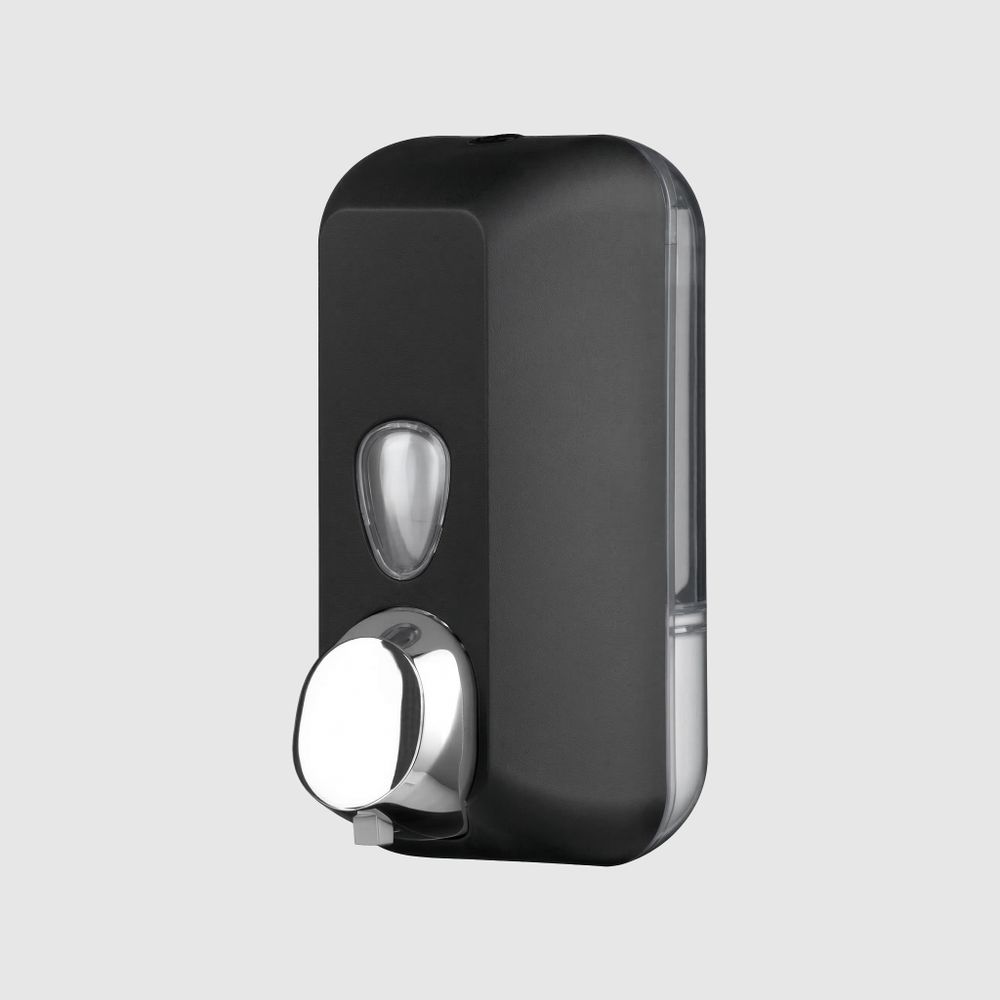 Диспенсер для мыла с кнопкой 500 мл. ABS BLACK 03012.N чёрный