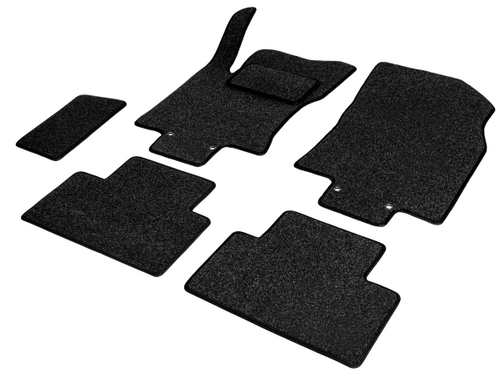 Коврики текстильные в салон автомобиля AutoFlex Business для Nissan Qashqai II поколение (Российская сборка) 2015-2019 2019-н.в., графит, 5 частей, 5410301