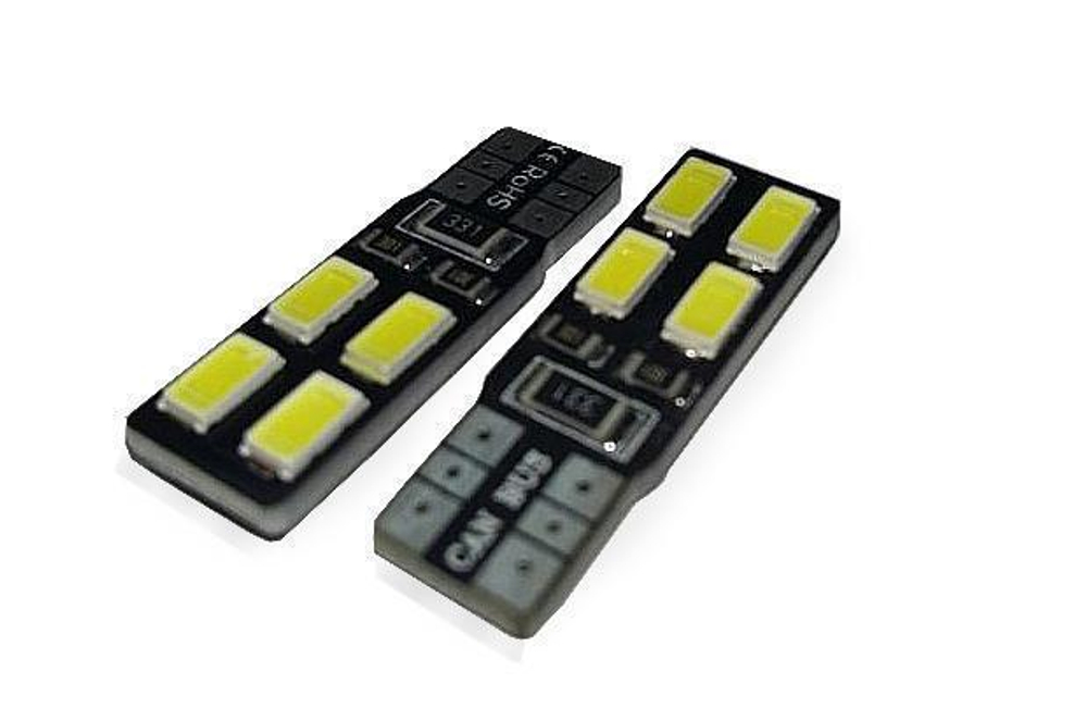 Лампа светодиодная 12V 5W без цоколя белый 8 SMD 5630 с обманкой 2 шт. блистер AVS