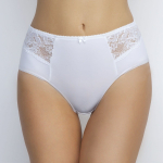 Трусы-слипы со средней посадкой и кружевными вставками (Размер: 44) (Цвет: бордовый)