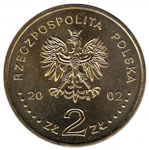 2 злотых 2002 год, Польша. Генерал-лейтинант Владислав Андерс (1892-1970). Личности. UNC