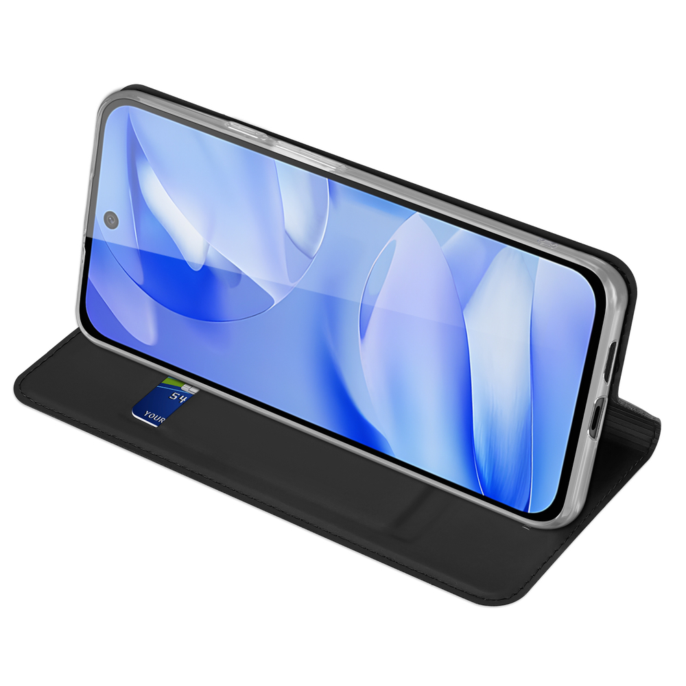 Чехол книжка из PU кожи черного цвета от Dux Ducis для Google Pixel 9a, серия Skin Pro Series Case