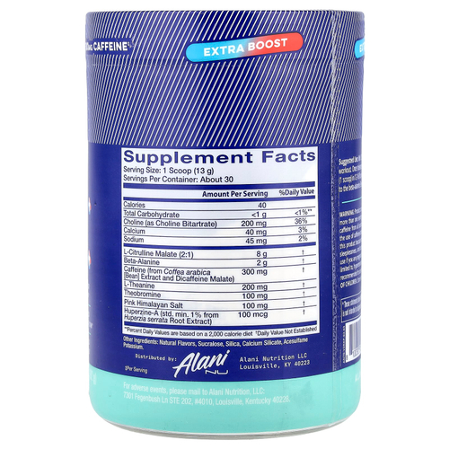 Alani Nu, Pre-Workout+, рокет-поп, 392 г (13,8 унции)