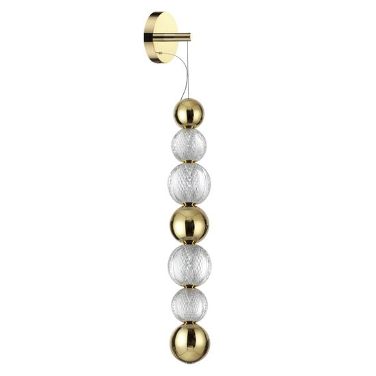 5008/13WL L-VISION ODL23 571 золотой/прозрачный/металл/акрил Настенный светильник LED 13W 4000K 700Лм CRYSTAL