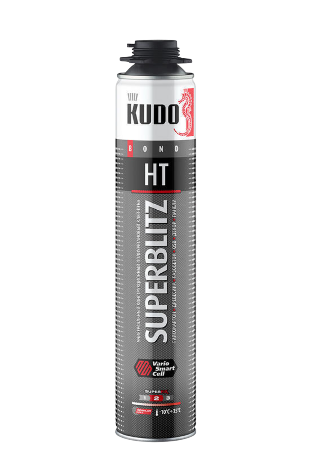 Клей-пена монтажная "KUDO SUPERBLITZ HT" 1000мл/900г универс.профи