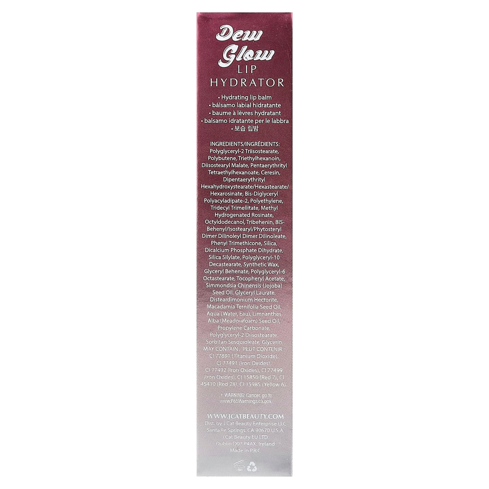 J.Cat Beauty, Dew Glow, увлажняющий крем для губ, DLB105 Glide & Smooth, 3,4 г (0,12 унции)